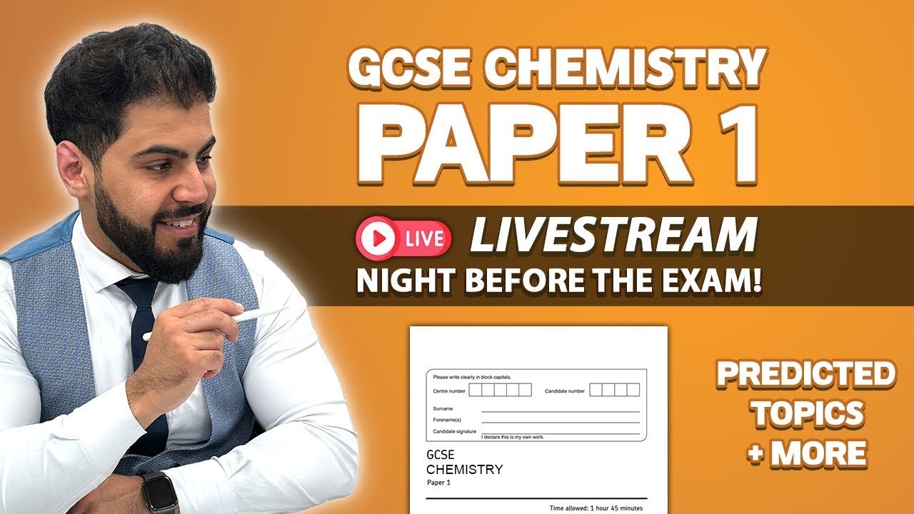 📝 GCSE Chemistry Paper 1 | 🔴 Live Stream @ 8:30PM | Predicted Topics | Combined & Triple Science