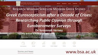 Susannah Verney, “Greek Euroscepticism after a Decade of Crises: Researching Public Opinion through Eurobarometer Surveys”