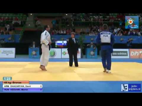 Judo 2013 European Championships Juniors Sarajevo: Ghazaryan (ARM) - Vegvari (HUN) [-66kg] bronze