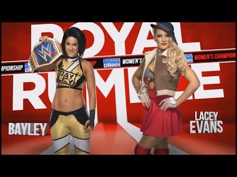 WWE 2K20 ROYAL RUMBLE 2020 BAYLEY VS LACEY EVANS SD WOMEN'S CHAMPIONSHIP MATCH