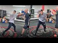 DAMN! DAVID LEMIEUX DROPPING HUGE BOMBS ON THE MITTS DURING WORKOUT!