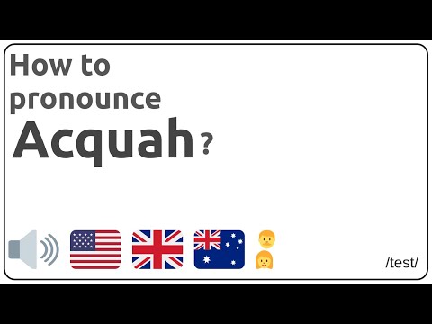 How to pronounce Acquah in english?