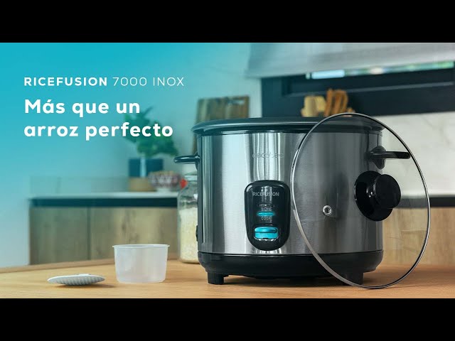 Vídeo relacionado con Cecotec Arrocera RiceFusion 7000 Inox. 700 W, Capacidad 1,8 Litros, 10 Raciones, Acero Inox y Tapa de Cristal