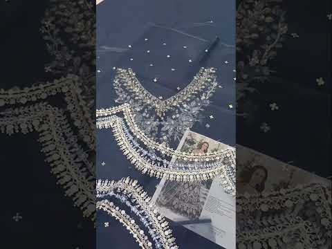 Maria B Mbroidered Wedding Collection 3 Piece Unstitched Organza Suit BD 2901