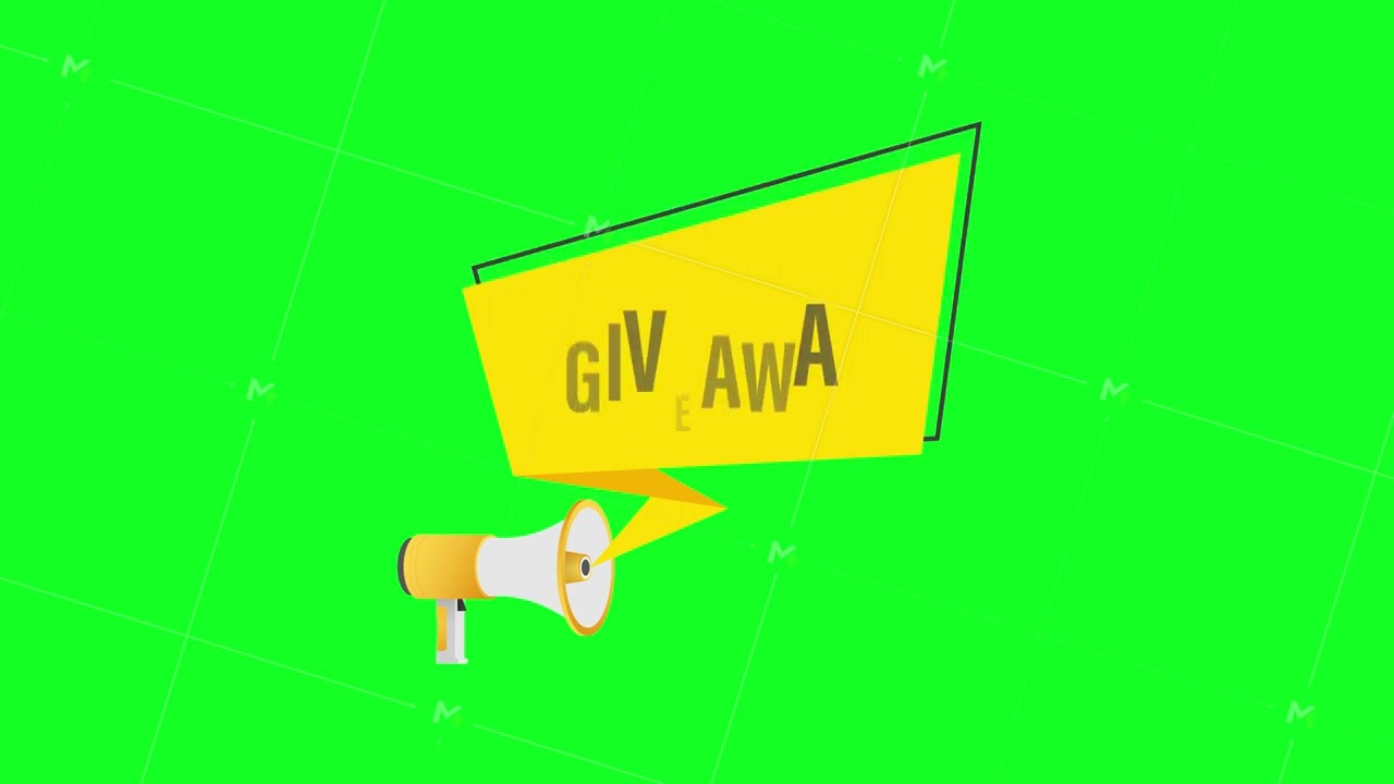 Modern flat style template with giveaway megaphone for banner design. Social media like icon