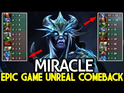 MIRACLE [Drow Ranger] Epic Game Unreal Comeback Carry God Dota 2