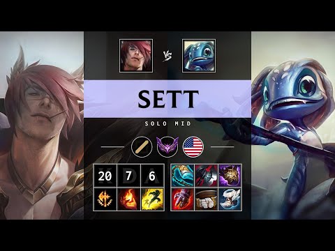 Sett Mid vs Fizz: Pentakill, Godlike - NA Master Patch 14.24