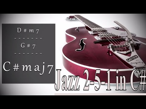 Slow Jazz 2-5-1 - Backing track in C#(Db) - 75bpm