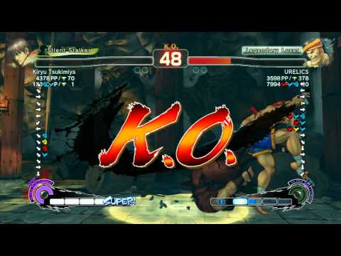 SSF4 AE: Kiryu Tsukimiya (Guy) vs URELICS (Adon) - Ranked Match (720p HD)