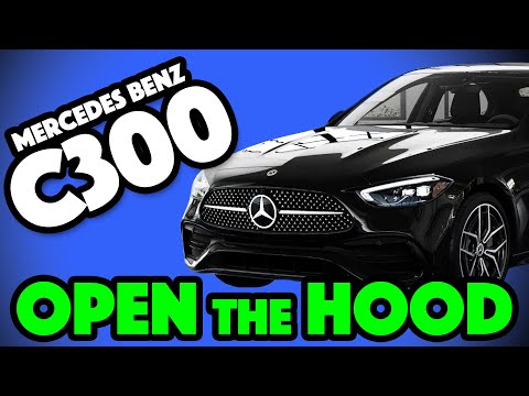Mercedes Benz C300: How to Open the Hood with the Hood Release Latch