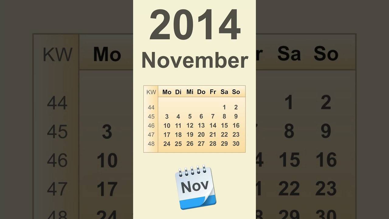 Kalender November 2014