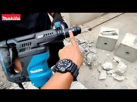 Makita HR3012FCJ Perforatorius SDS-PLUS 1050 W bet.30mm 4,5kg 3,9J (3)kalimo režimas, keičiamas griebtuvas, AVT, LED, MAKPACK video