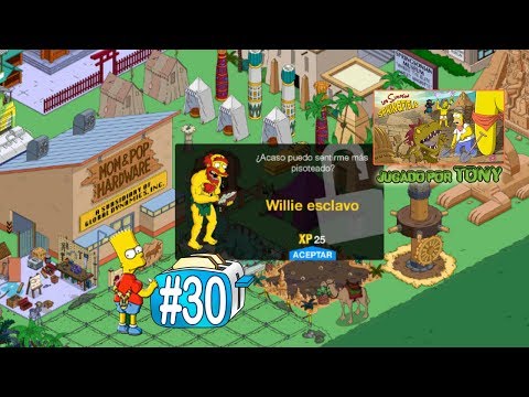 Los Simpson Springfield "Tostadora viajera, Cap. 30 - Willie esclavo y Generador electricidad" Tony