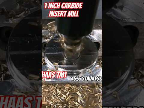 Haas toolroom mill cutting 15-5 PH stainless steel #hard #shorts #shorts #cool #cnc