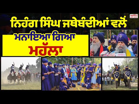 ਨਿਹੰਗ ਸਿੰਘ ਜਥੇਬੰਦੀਆਂ ਵਲੋਂ ਮਨਾਇਆ ਗਿਆ ਮਹੱਲਾ, ਘੋੜਿਆਂ 'ਤੇ ਸਵਾਰ ਹੋ ਕੇ ਦਿਖਾਏ ਹੈਰਤਅੰਗੇਜ਼ ਕਰਤੱਵ