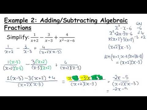 LCHL - Algebra Revision - Fractions