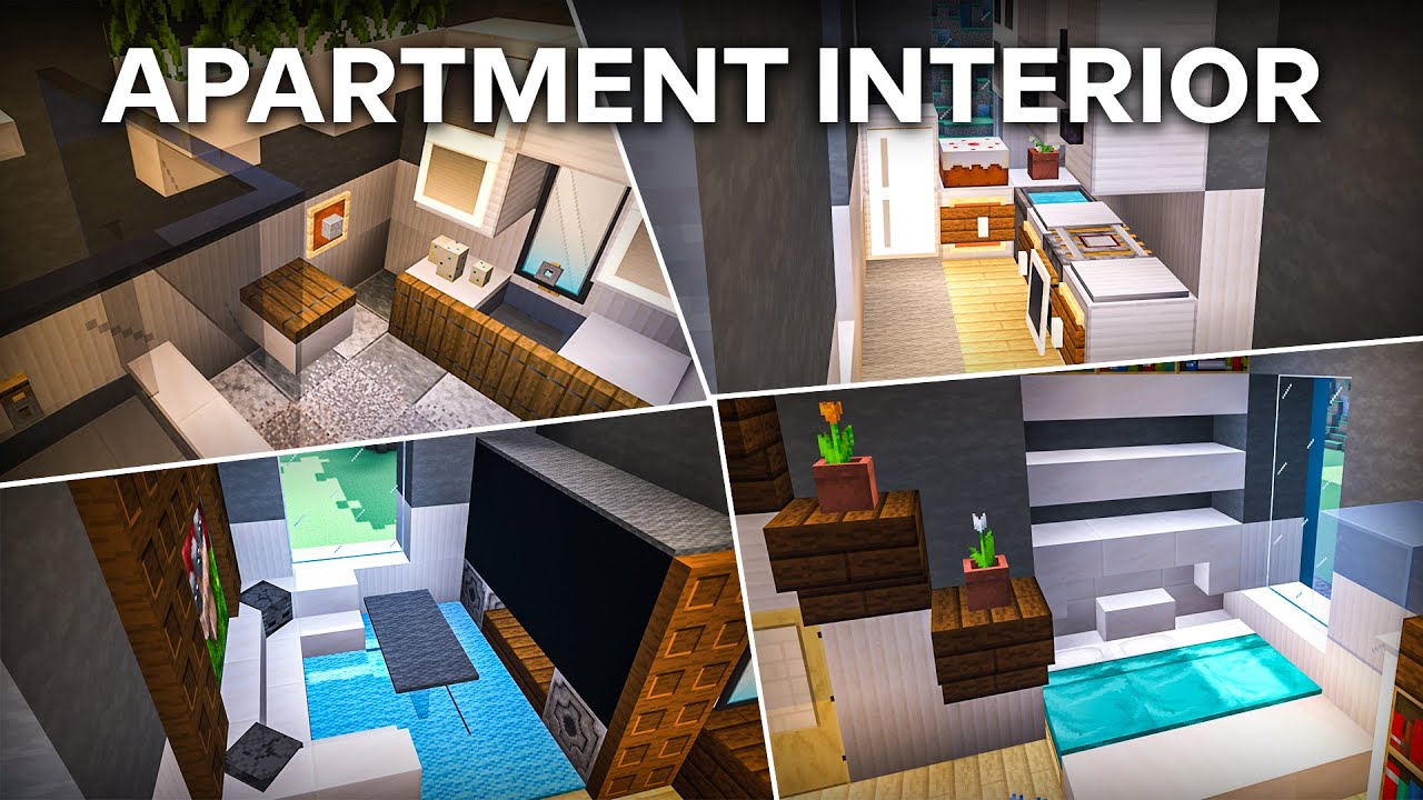 EASY Modern Apartment Interior Tutorial in Minecraft
