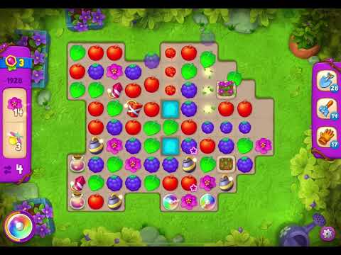 GardenScapes Level 1928 no boosters (16 moves)