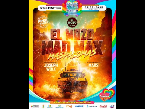 El Mozo Colombia "Mad Max" live at  Maspalomas Pride by Freedom 2025