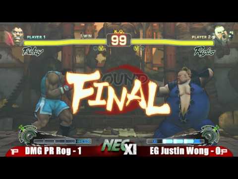 DMG PR Rog vs EG Justin Wong WINNERS FINALS NEC XI SSF4 Singles
