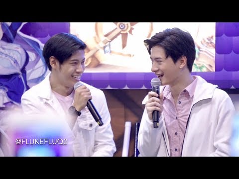 180311 คริส + สิงโต ‪#LINEPANGYATH #PANGYALIVEONGREEN @ siam square one #ทีมพีรญา