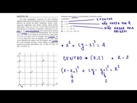 ENEM 2018 - QUESTÃO 166 - MATEMÁTICA - PROVA AMARELA - GEOMETRIA ANALÍTICA - RETA E CIRCUNFERÊNCIA