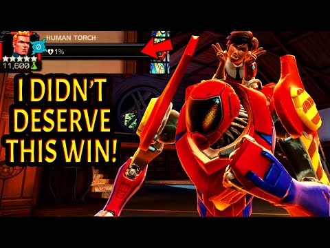 I Beat Peni Parker in Marvel Contest of Champions Uncollected Quest with 1HP LEFT. INSANE!