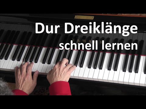 Dur-Dreiklänge lernen am Klavier – 3 Schritte