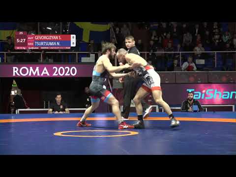 Qual. GR - 55 kg: S. GEVORGIZYAN (AUT) v. N. TSURTSUMIA (GEO)