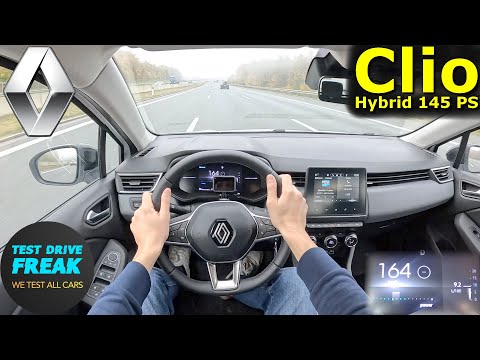 2024 Renault Clio E-Tech Hybrid 145 PS Top Speed Autobahn POV with Fuel Consumption Test