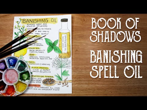 Book of Shadows Page, Banishing Oil - Spell Oil Recipe, Conjur Oil - Witchcraft,  Magical Crafting