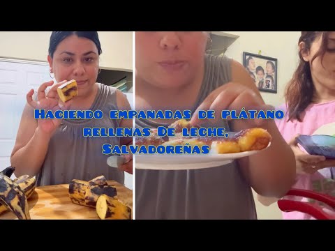 EMPANADAS DE PLÁTANO RELLENAS DE LECHE SALVADOREÑAS
