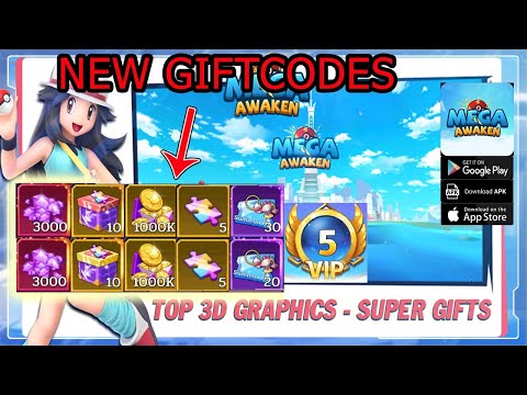 Mega Awaken New 2 Giftcodes - Free V5 Pokemon RPG Android iOS