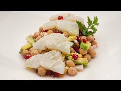 Ensalada de garbanzos con bacalao y granada - Cocina Abierta de Karlos Arguiñano