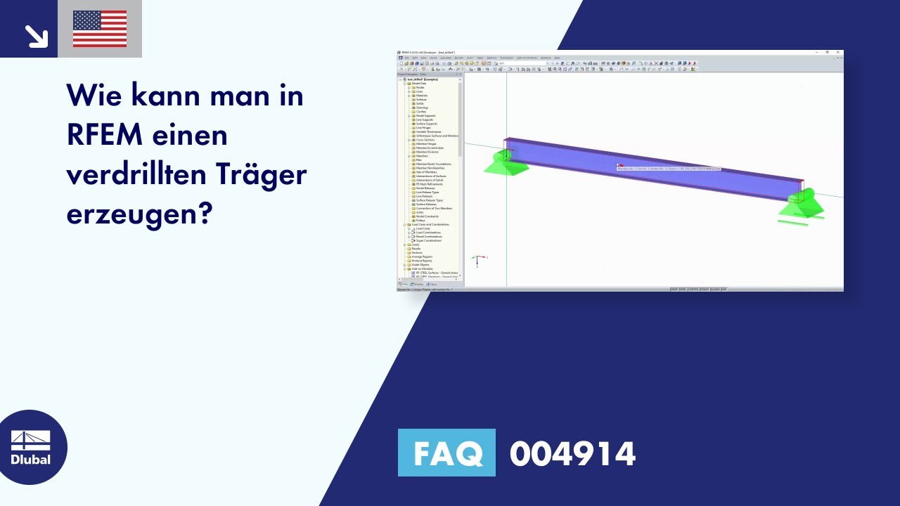 [EN] FAQ 004914 | Wie kann man in RFEM einen verdrillten Träger erzeugen?