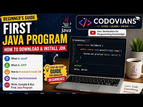 First Java Program In Java How To Download Install Jdk Java Tutorial For Beginners