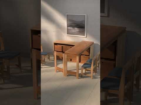 Smart Furniture Hidden Chairs and Expanding Table  #interiordesign #furniture #furnituredesign
