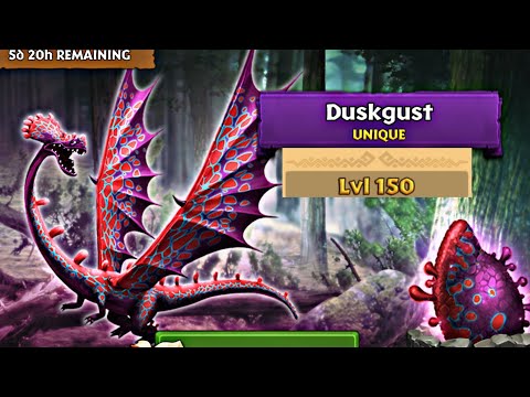 DUSKGUST Max Level 150 Titan Mode - New Unique Threadtail - Dragons:Rise of Berk