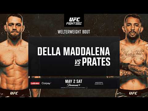 UFC Fight Night: Della Maddalena vs. Prates Odds Courtesy Of MyBookie