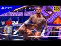 WWE 2K24 - CM Punk vs. John Cena | Undisputed WWE Championship Match | PS5™ [4K60]