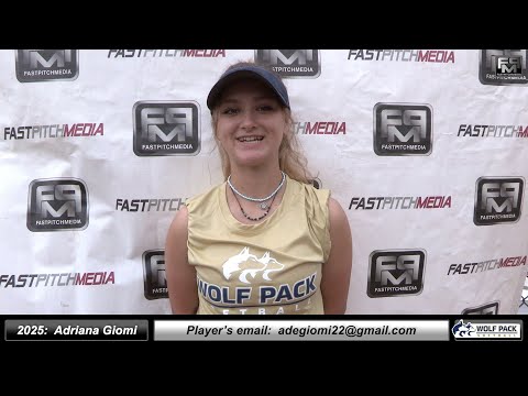 2025 Adriana Sofia Giomi 3.7 GPA - Pitcher & Middle Infielder Softball Skills Video - Lady Wolfpack