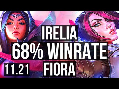 IRELIA vs FIORA (TOP) | 8 solo kills, 68% winrate, Rank 13 Irelia | BR Challenger | 11.21