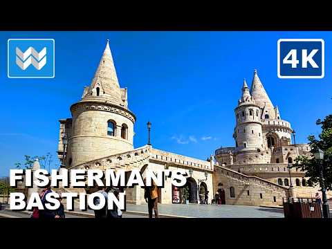 Fisherman's Bastion 🇭🇺 Budapest Walking Tour | Buda Castle District Travel Guide [4K]