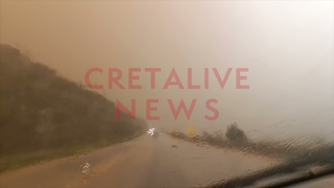 Λασίθι: Κοκτέιλ αφρικανικής σκόνης και βροχής: Έριχνε “καρέκλες” στη Νεάπολη