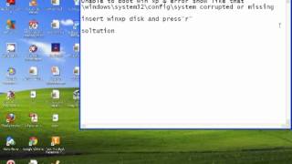 Troubleshoot of  \\windows\\system32\\config\\system corrupted or missing