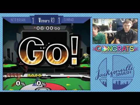 Jax Smash Weekly 3/16/17 - Not.Brian(Fox/Marth) Vs Sinbad(Donkey Kong/Sheik) - Melee Winners R3