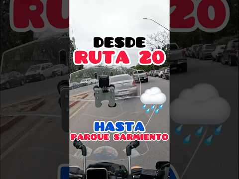🌧️ REGRESANDO BAJO LA LLUVIA DESDE RUTA 20 HASTA EL CENTRO DE CÓRDOBA Y PARQUE SARMIENTO 🏍️🔥