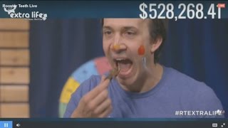 Eating canned spider and calamari - Extra Life 2016