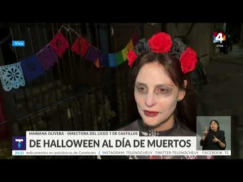 Como en México, se celebro el día de los muertos en el liceo de Castillos, Rocha, Uruguay