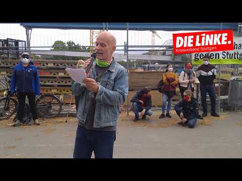 1. Mai 2020: Solidarität mit den türkischen Bauarbeitern auf der s21-Baustelle (Rede von Tom Adler)